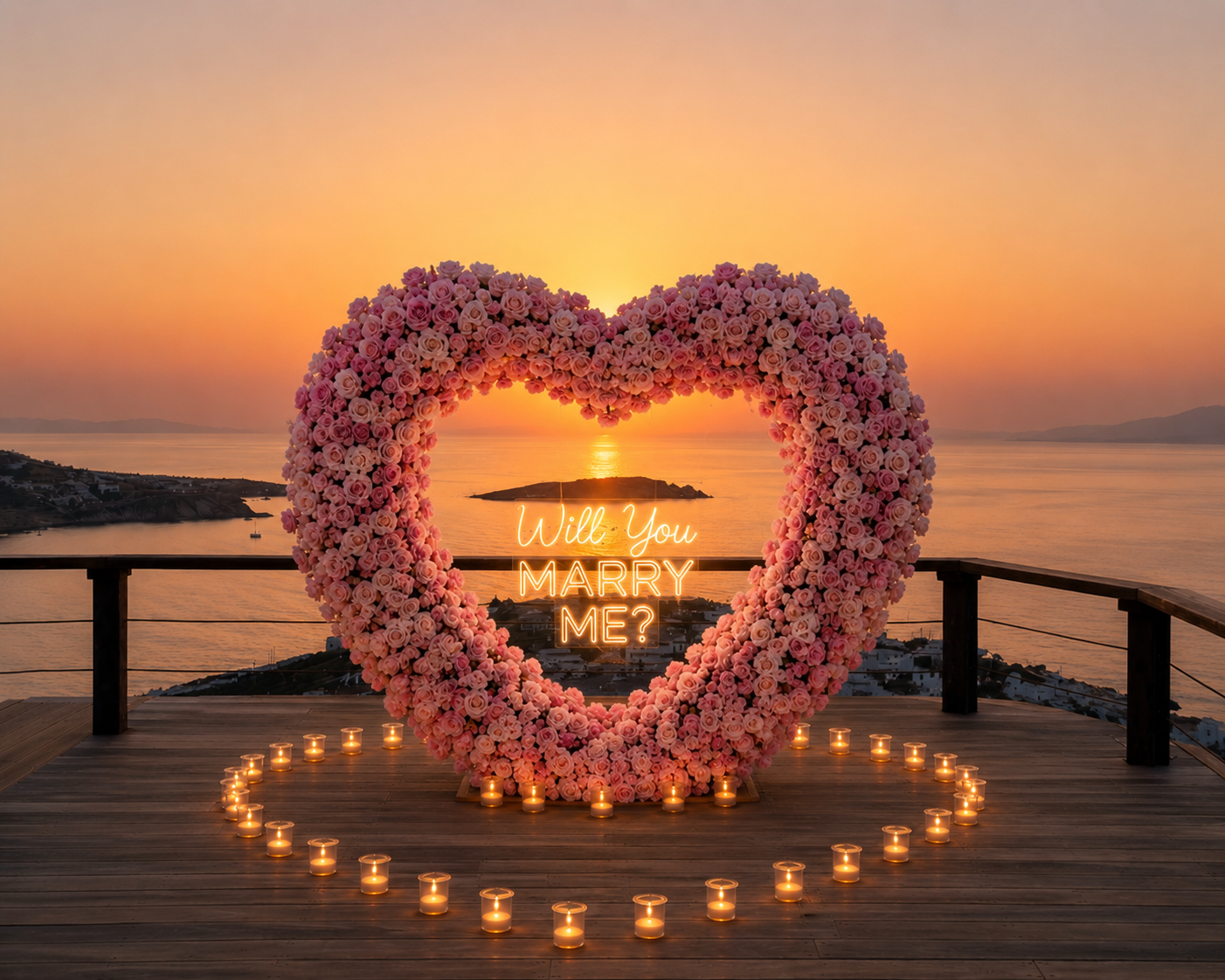 Couple in jacuzzi at sunset above Mykonos at Barbarossa